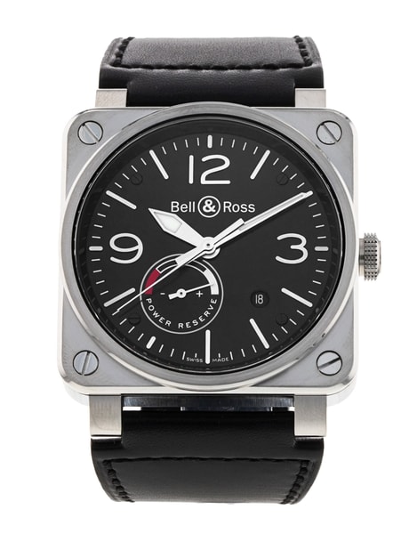 Bell and Ross Aviation BR0397-BL-SI/SCA